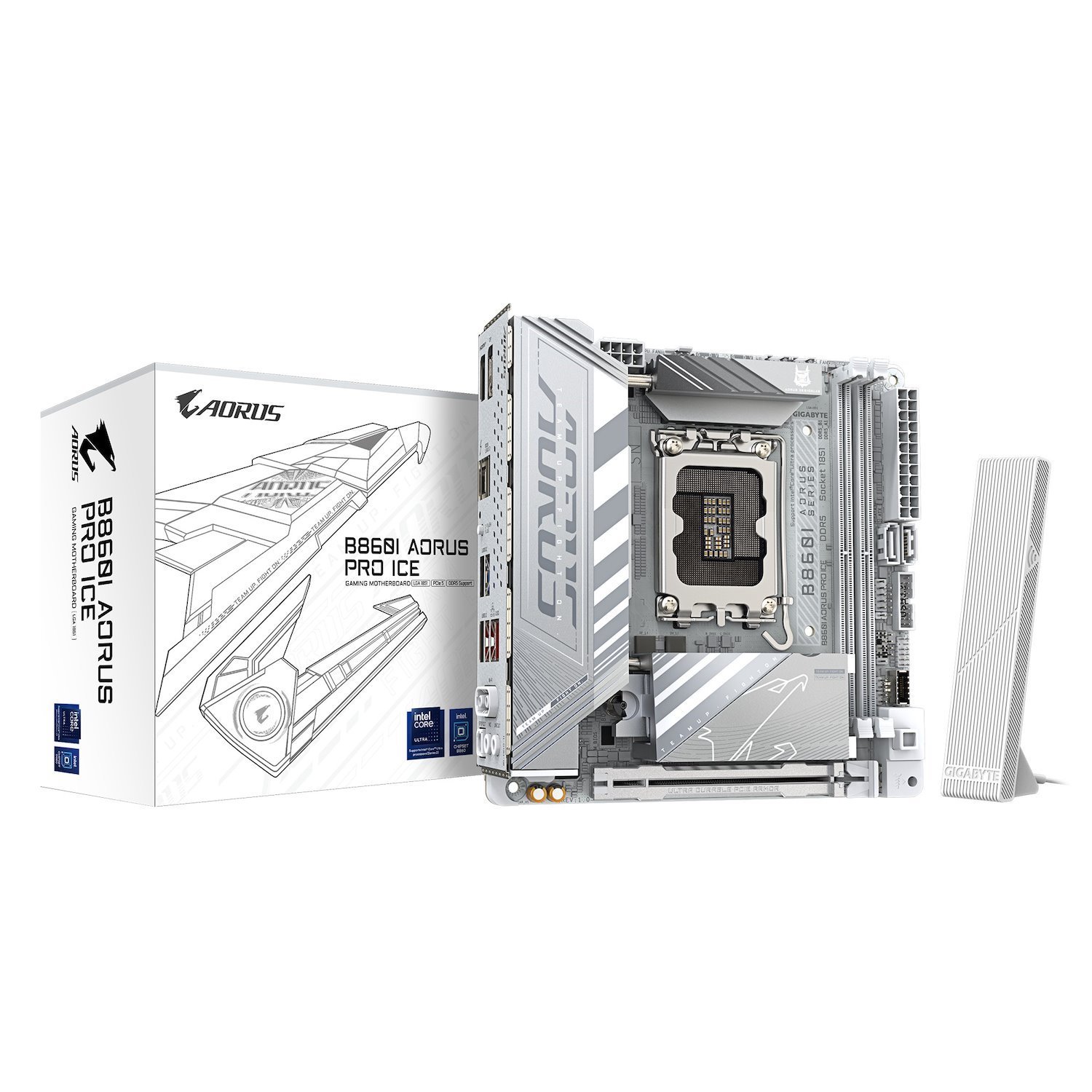 Gigabyte M/B B860i Aorus Pro Ice 1.0, Intel ® B860, 4 X DDR5 Up To 128 GB, 1X Hdmi, 1 X Pci Express X16, 2 X M.2, 2 X Sata, 8X Usb 3.2