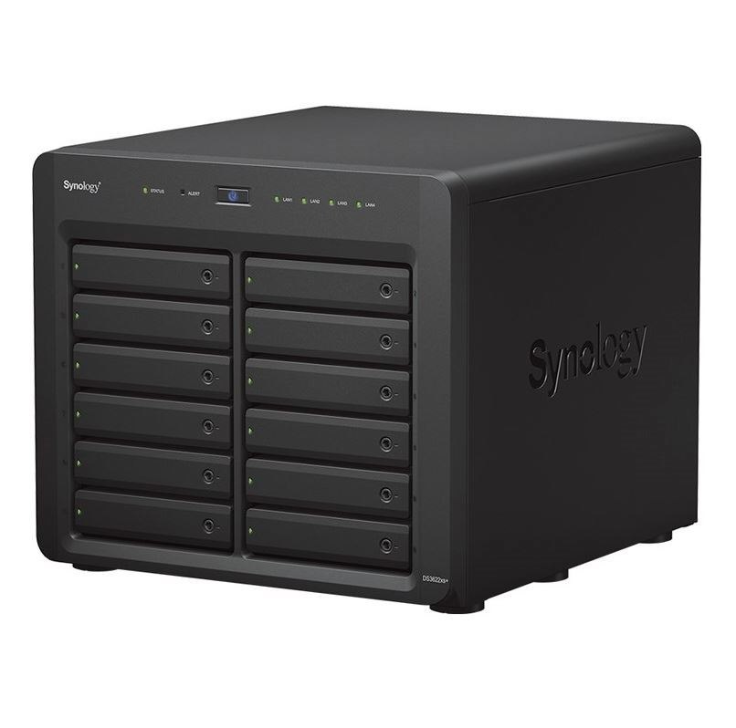 Synology DiskStation DS3622xs+ 12-Bay Nas Intel Xeon D-1531 16GB DDR4 Hot Swappable 2x1GbE 2xUSB3.2 1xGen3x8 Slot 5Y WTY