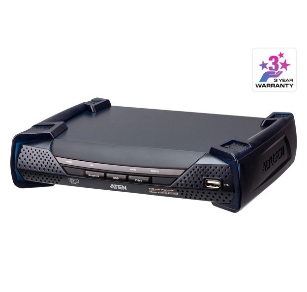 Aten Dvi Dual Display KVM Over Ip Receiver With SFP Fibre Optic Network Connection