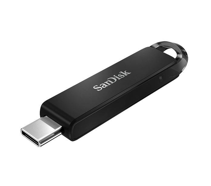 SanDisk Ultra Usb Type-C Flash Drive, CZ460 256GB, Usb Type C 3.1, Black, Super-Thin Retractable, 5Y