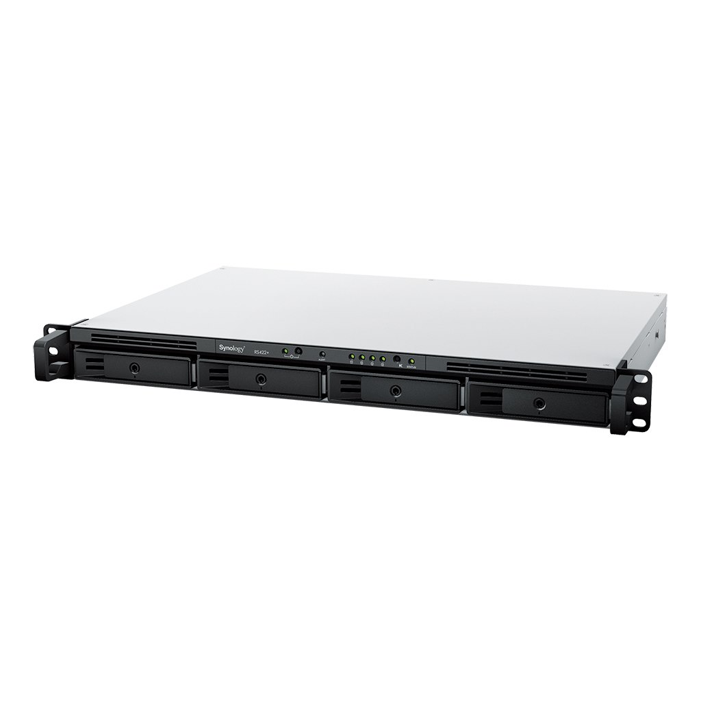 Synology RackStation RS422+ 4-Bay 3.5" Diskless 2xGbE Nas (1U Rack) , Amd Ryzen R1600 Dual-Core, 2GB Ram, 1X Usb3.2, (Not Scabale)