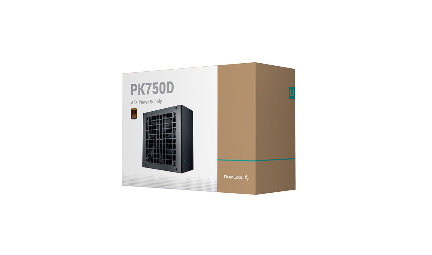 DeepCool PK750D 80+ Bronze Power Supply Unit, 120MM Fan, Taiwan Capacitor, DC To DC, Atx12v V2.4, 100,000 MTBF, 85% Efficiency