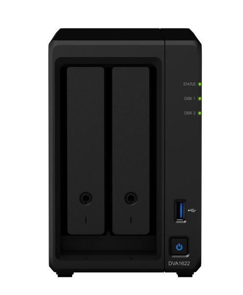 Synology Network Video Recorder Dva1622 , 2 Bay, Utpo 16 Cameras, 8 Licenses , 3 Year Warranty