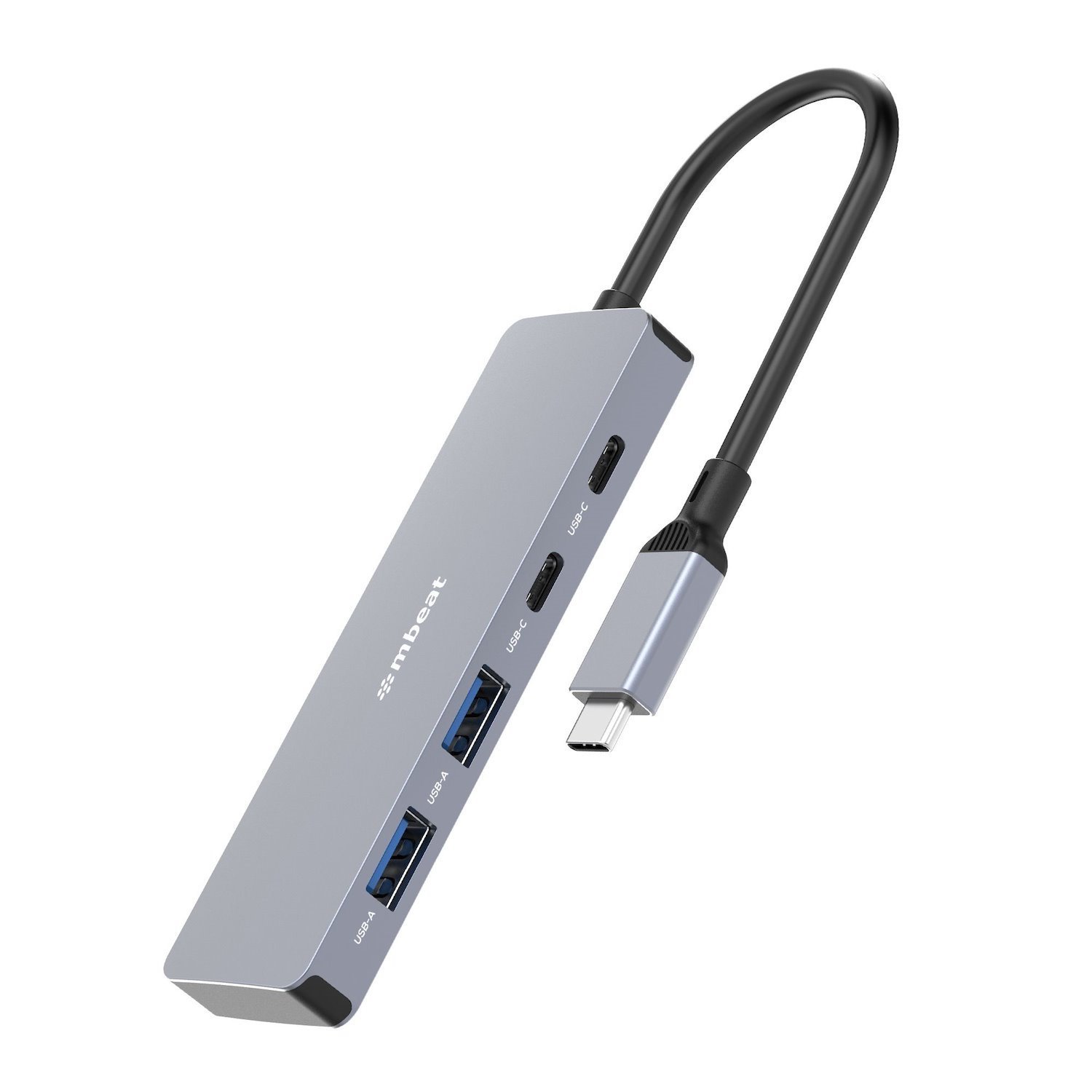 Mbeat Elite 4-Port 10Gbps Usb-C Gen 2 Hub (2A+2C) Blazing Fast Gen 2 Speeds Versatile Usb Connectivity Effortless Data Expansion