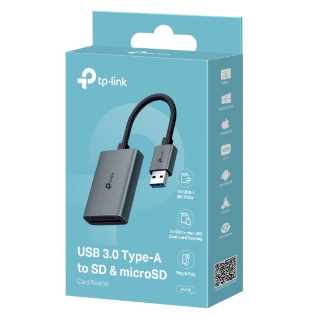 TP-Link Ua430 Usb 3.0 Type-A To SD & microSD 3.0 Card Reader