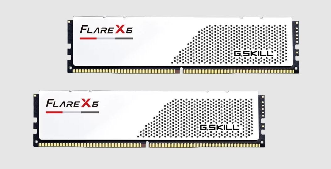 G.Skill F5-6000J2836G16GX2-FX5W 32GB (2 X 16GB)/ DDR5 6000 MT/s/ Timings 28-36-36-96/ Voltage 1.40 V/ Expo/ Flare X5