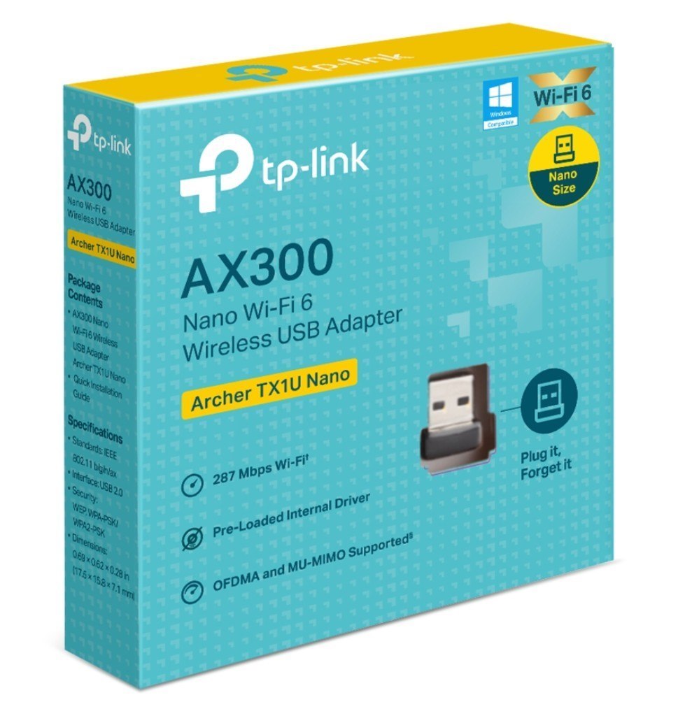 TP-Link Archer Tx1u Nano Ax300 Nano Wi-Fi 6 Wireless Usb Adapter