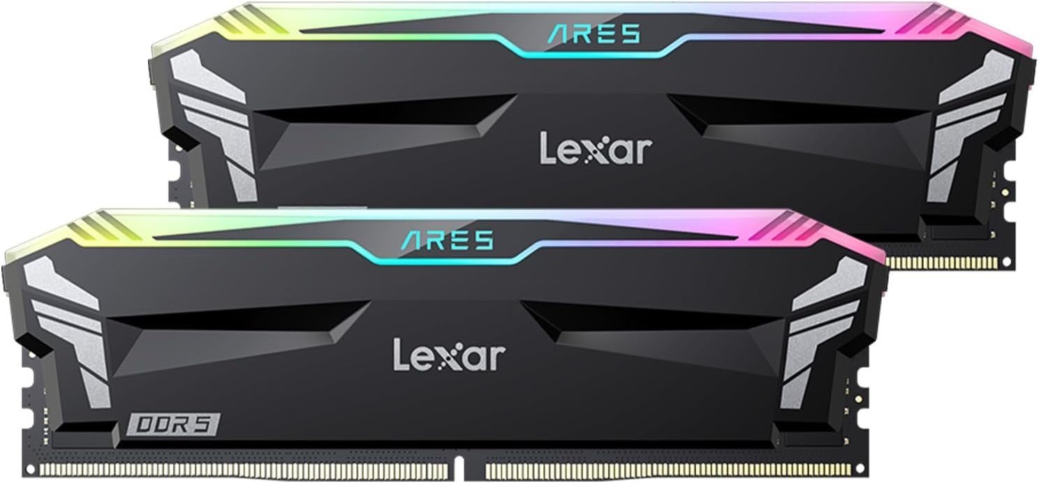 Lexar Ld5u16g68c34br-Rgd Ares 2ND Gen U-Dimm DDR5 6800 32GB Kit (16GB*2), CL34, RGB Black, Dual Pack