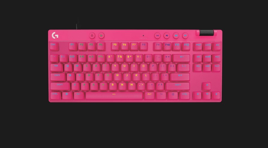 Logitech G Pro X TKL Rapid KB Analog Magenta Internet Access For Logitech G Hub Software