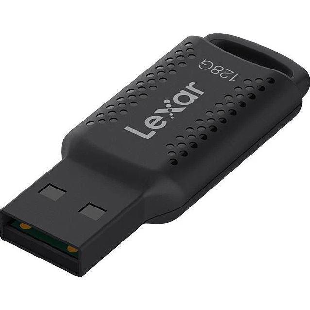Lexar V400 128GB JumpDrive® Usb3.0 Flash Drive, Up To 100MB/s Read, Black,Securely Protect Files With Lexar DataShield. 256-Bit Aes Encryption For Add