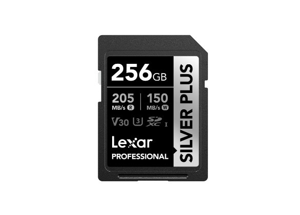 Lexar Professional Silver Plus 256GB SDXC™ Uhs-I Card Speeds Of Up To 205MB/s And 150MB/s And Supports Seamless Recording Of Full-Hd And 4K Videos