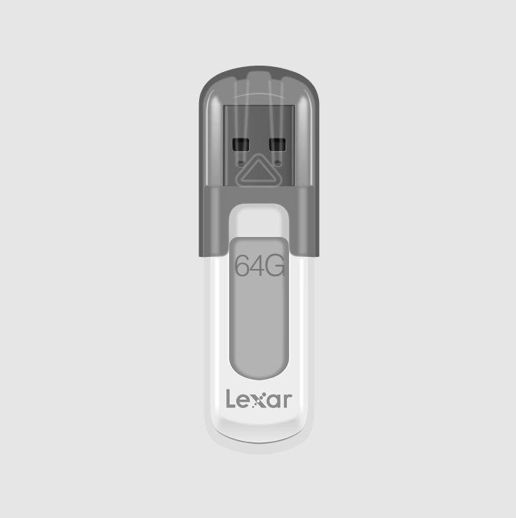 Lexar V100 64GB JumpDrive® Usb3.0 Flash Drivee, Up To 100MB/s Read Allows You To Quickly And Easily Store And Transfer Your Favorite Photos, Videos