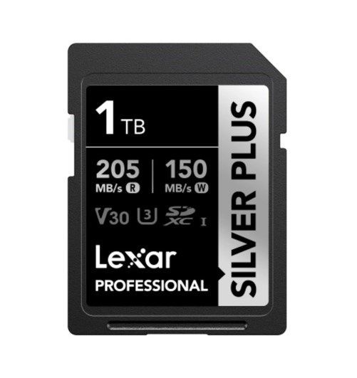 Lexar Professional Silver Plus 1TB SDXC™ Uhs-I Card Speeds Of Up To 205MB/s And 150MB/s And Supports Seamless Recording Of Full-Hd And 4K Videos