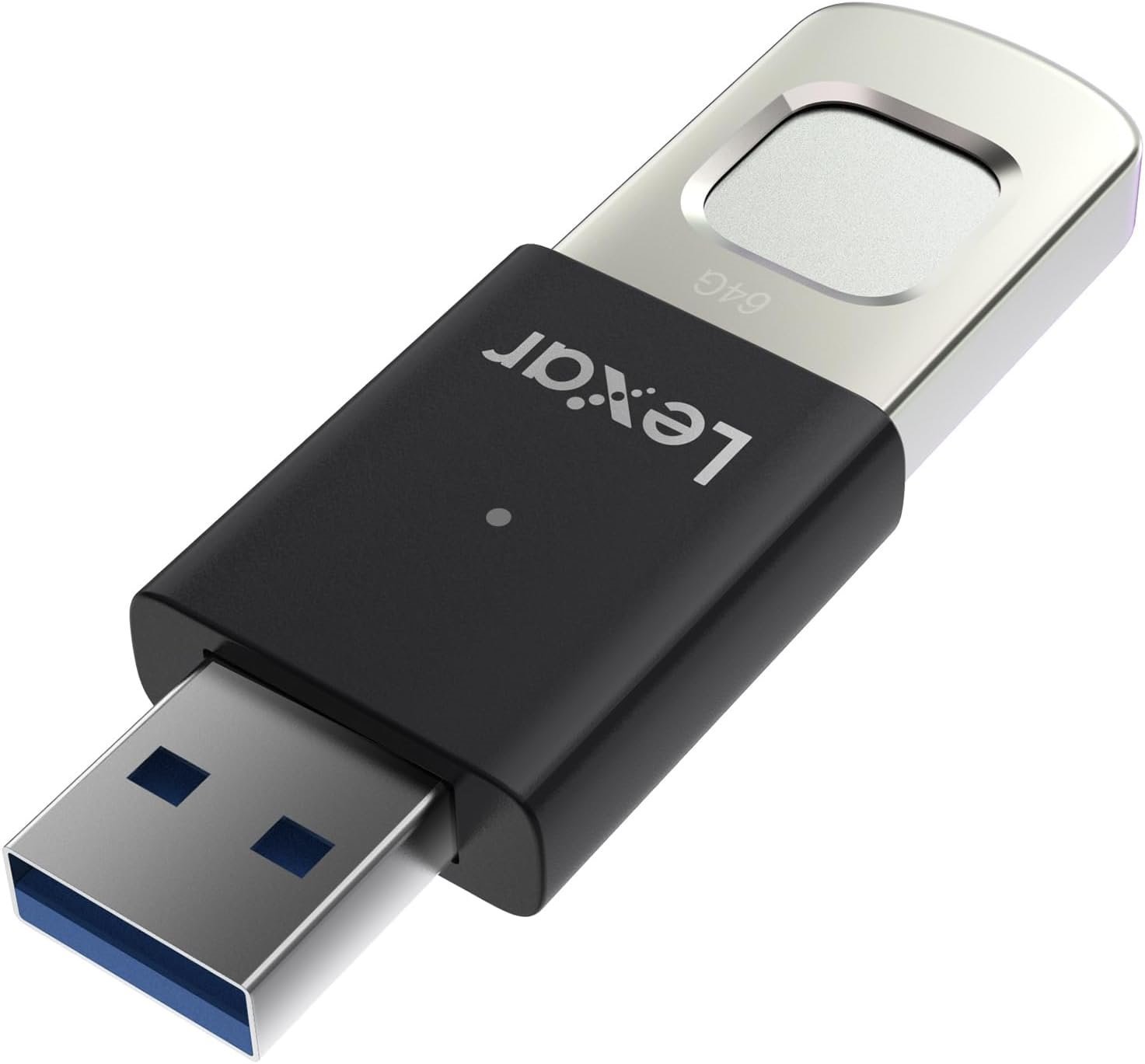 Lexar F35 Pro 64GB JumpDrive Fingerprint Usb 3.2 Gen 1, Up To 300MB/s Read, 150MB/s Write Transfer Content Between Your Usb Type-CTM And Type-A Devic