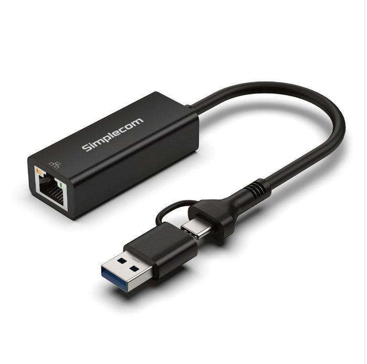 Simplecom Nu315c SuperSpeed Usb-C And Usb-A To Gigabit Ethernet Adapter