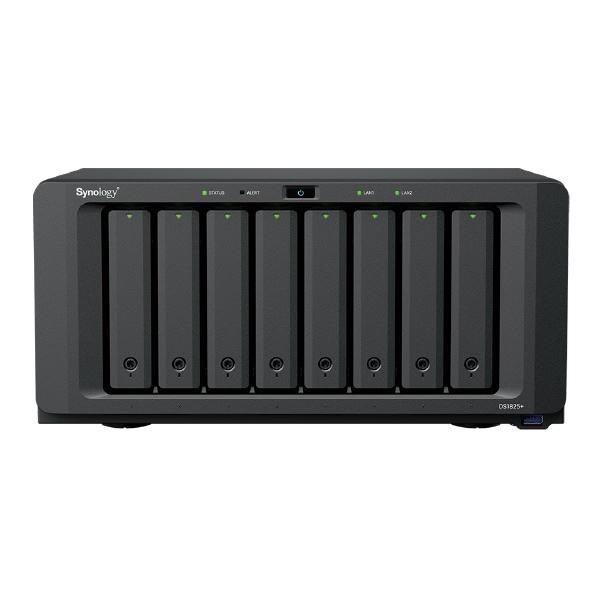 Synology DiskStation DS1825+ 8-Bay 3.5" Diskless 4xGbE Nas (Tower) , Amd Ryzen Quad Core 2.2GHz,4GB RAM,4xUSB3.2, 2X Esata, Scalable.3 Year WTY