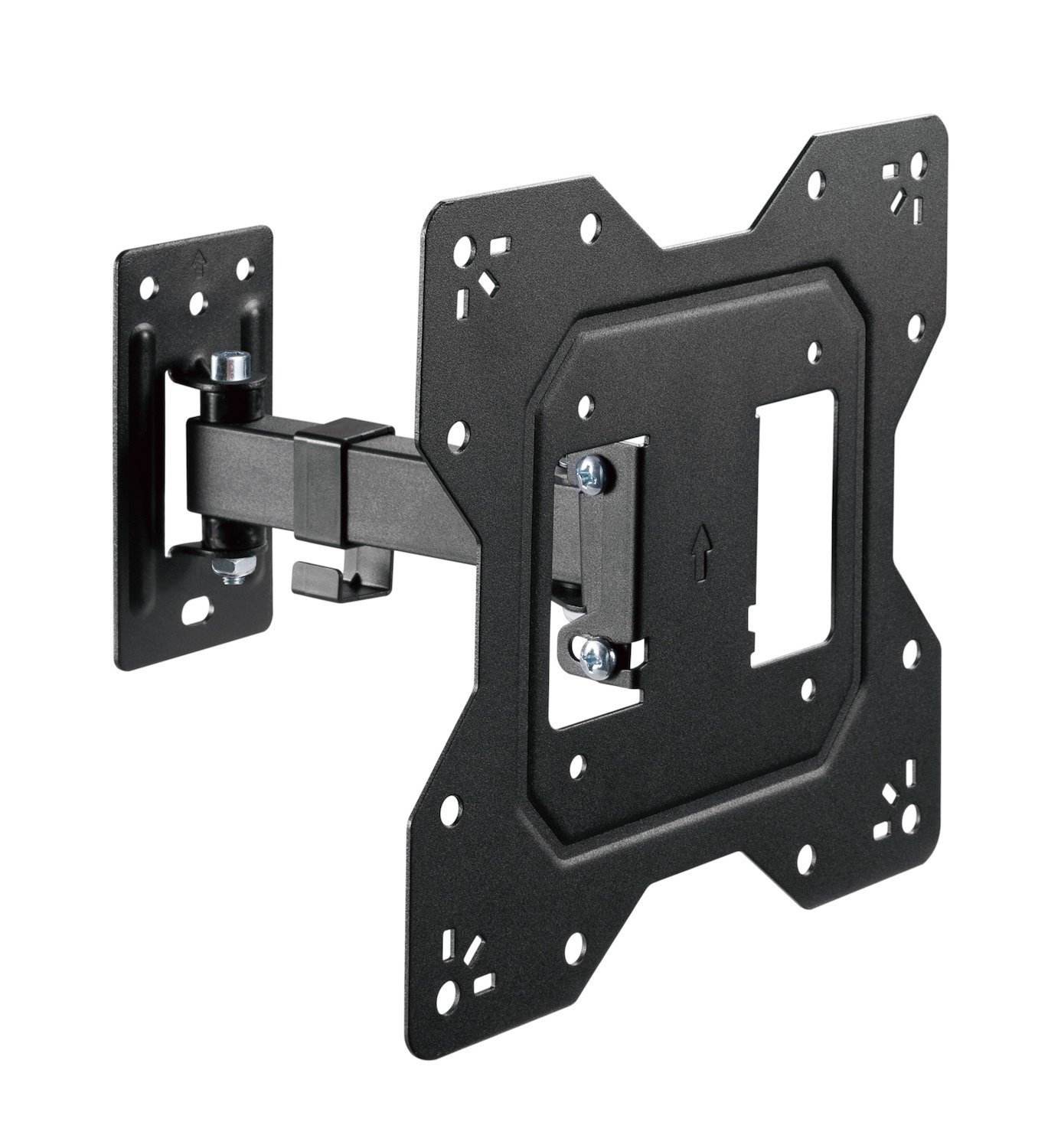 BrateckEconomical Full-Motion TV Wall Mount For 23'-43' Fit Curved TV Up To 30KG, Vesa 100X100,100X200,200X100,200X200 Fine Texture Black