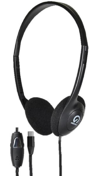Shintaro Usb-C Lightweight Headset W/ Inline Microphone, Adjustable Headband And In-Line Volume Control, Ideal For Phones, PCs, Tablets