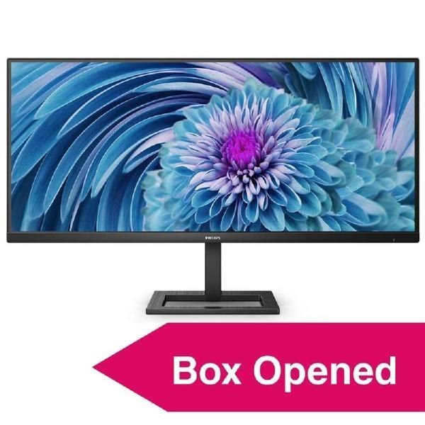 Philips 346E2lae 34" 21:9, Ultrawide QHD 3440X1440 Va Home Monitor, 1MS, 100Hz, Hdmi , DP, 65W Usb-C/Pd, FreeSync Multiview,***BOX Damaged***