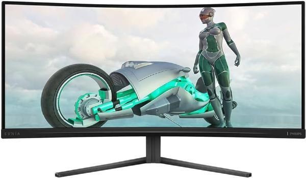 Philips 34M2C3500L 34" 16:9, QHD 2560 X 1440 Curved Gaming Monitor, 0.5MS, 180Hz, 2X Hdmi, DP, Audio-Out, 3YR Warranty, Box Damaged Only
