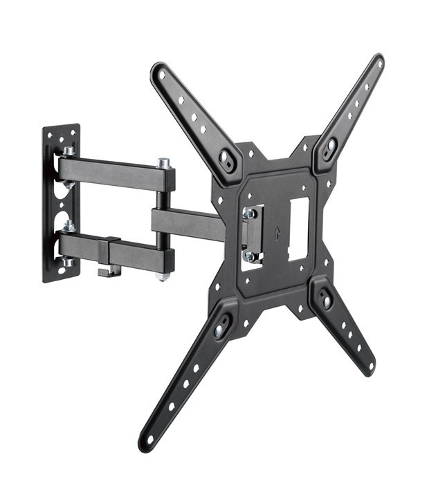Brateck Lpa68-443 Economical Full-Motion TV Wall Mount, Fit Screen Size: 23'-55' Up To 30 KG, Fine Texture Black,382X430x430mm (New)