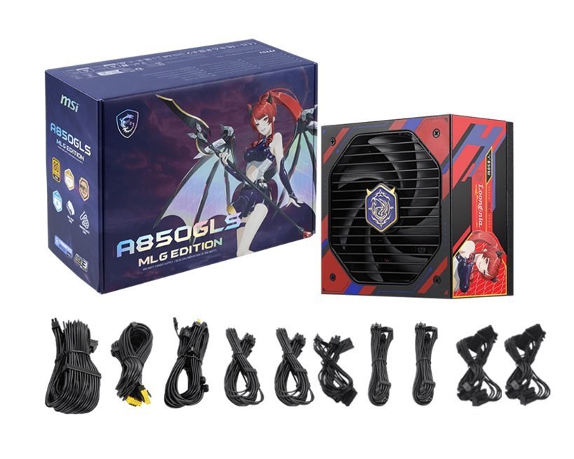 Msi Mag A850gls MLG Edition, Gold Fully Modular Silent Power Supply MLG Edition