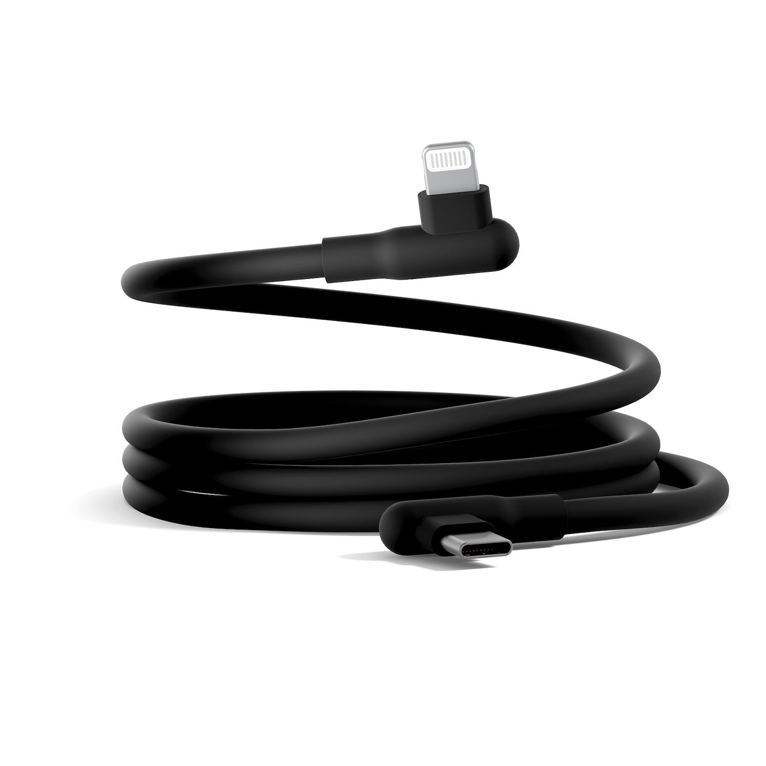 Cygnett DriveSync Right Angled Silicone Lightning To Usb-C Cable (0.7M) - (Cy5668ccacb), 3A/30W, 480Mbps, Drive & SYNC, 2 Years Warranty