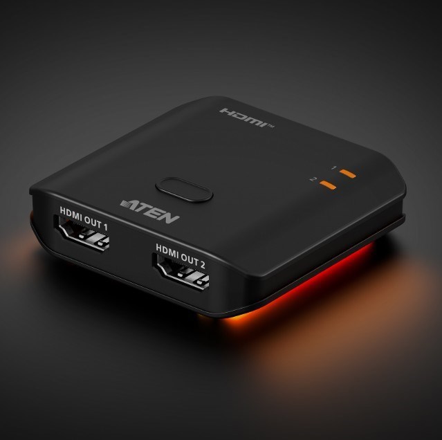 Aten 2-Port 8K Hdmi Splitter, Edid SYNC™, One Hdmi Source Shares Two 8K @ 60Hz / 4K @ 120Hz Displays, LPCM 7.1, Dolby® & DTS-HD Master Audio™