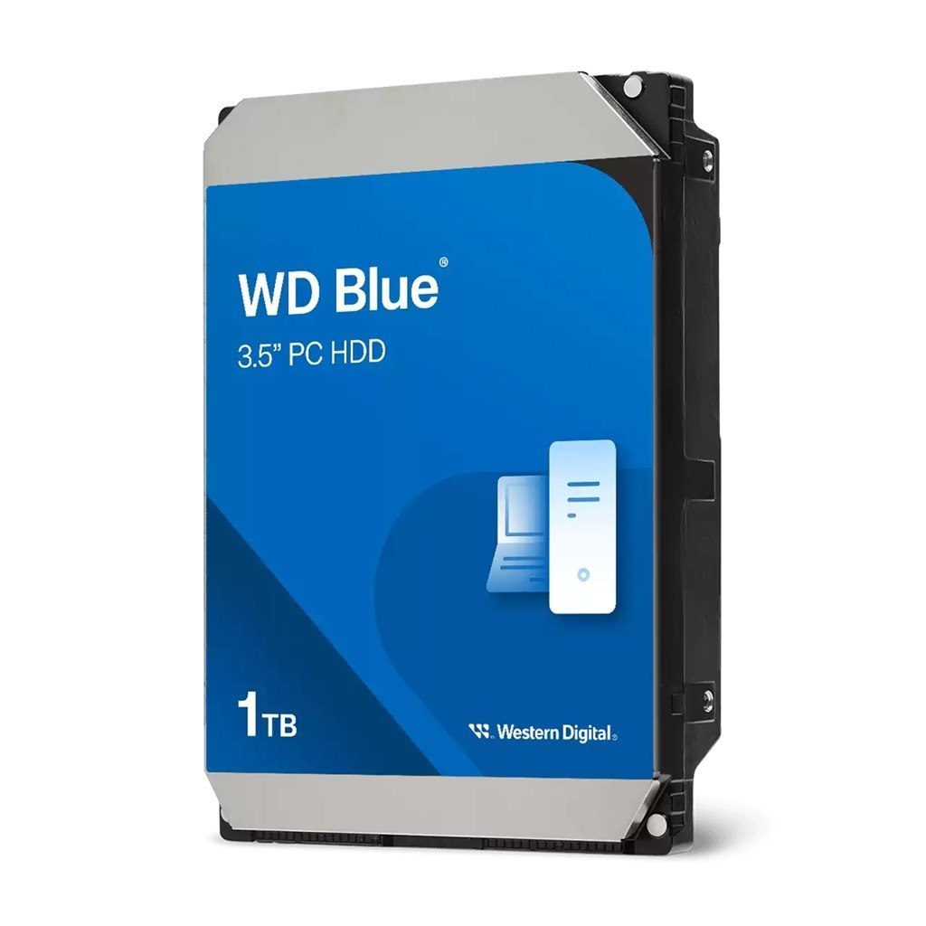 Western Digital WD Blue 1TB 3.5' HDD Sata 6Gb/s 5400RPM 64MB Cache CMR Tech 2YRS WTY