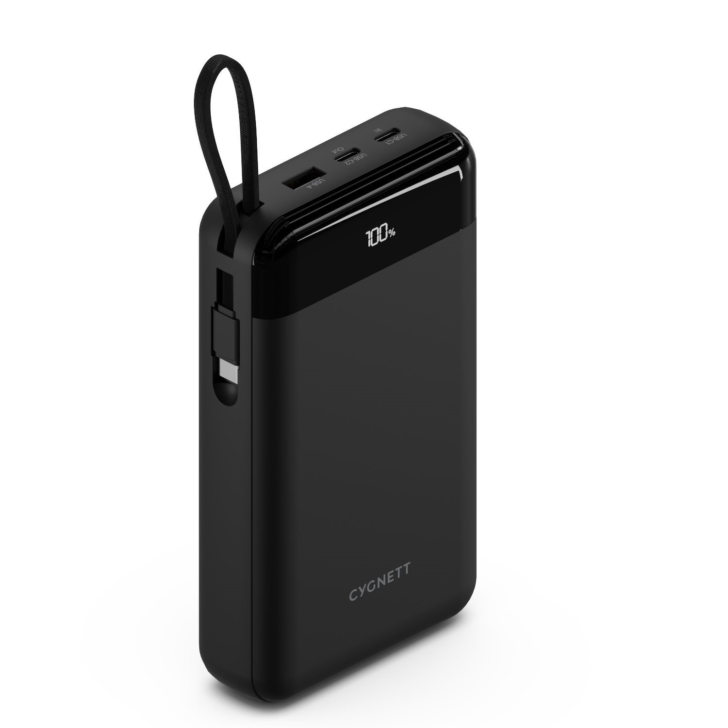 Cygnett Eol Cygnett ChargeUp Maxx 40K mAh Power Bank With Integrated Usb-C Cable -Black(CY4566PBCHE)3x Device Charge,15Cm Usb-C Cable,20W Max,2 Years Warranty