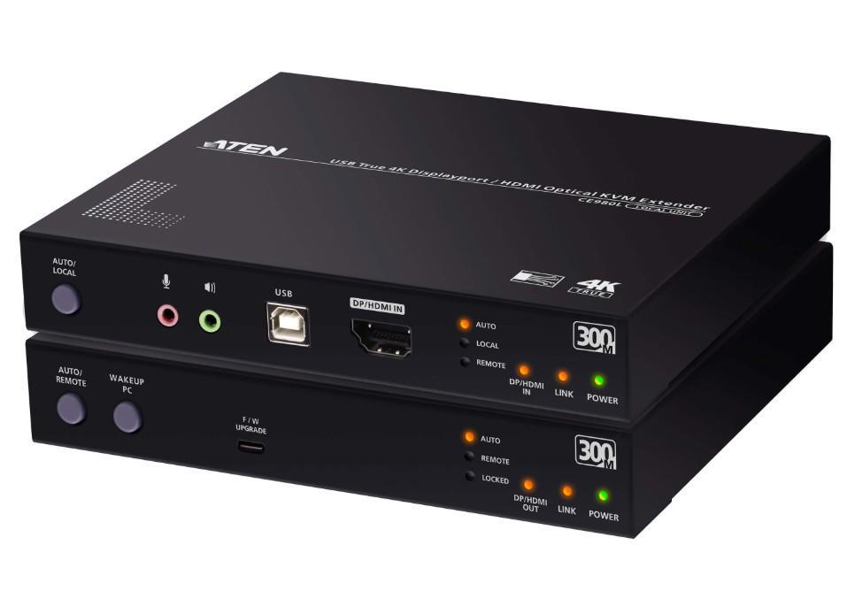 Aten Usb True 4K DisplayPort/HDMI Optical KVM Extender (True 4K @ 300 M)