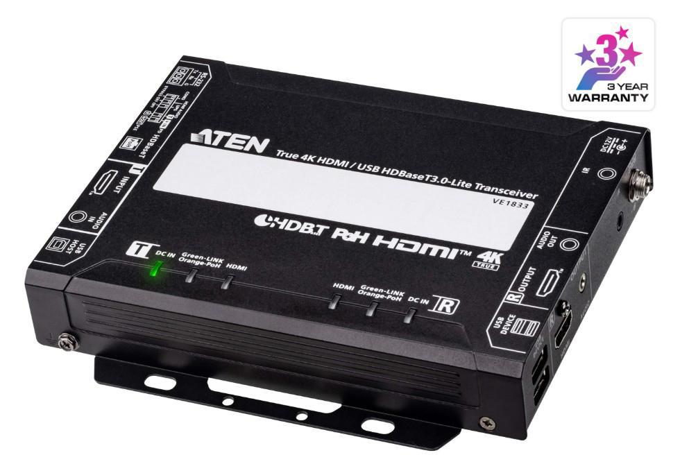 Aten True 4K Hdmi / Usb HDBaseT 3.0 - Lite Transceiver With PoH (True 4K@40 M)