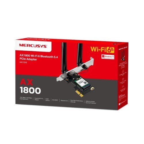 TP-Link Mercusys Ax1800 Wi-Fi 6 Bluetooth 5.4 PCIe Adapter (Ma70xe)