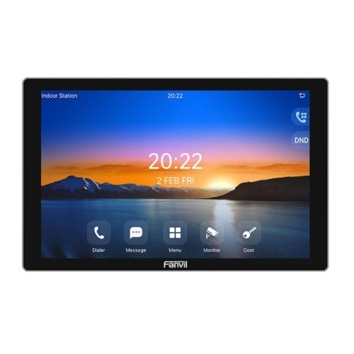 Fanvil I506w Sip Indoor Station, Large 10.1-Inch Ips Touchscreen, Dual-Band Wi-Fi, PoE Suppor T, Multiple Alarm Inputs