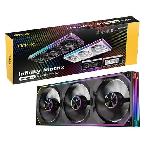 Antec Im 360R Argb - Black, 360MM PWM, 800–1800RPM, 134.9CFM, 1.34mmAq, Hydraulic Bearing, Argb