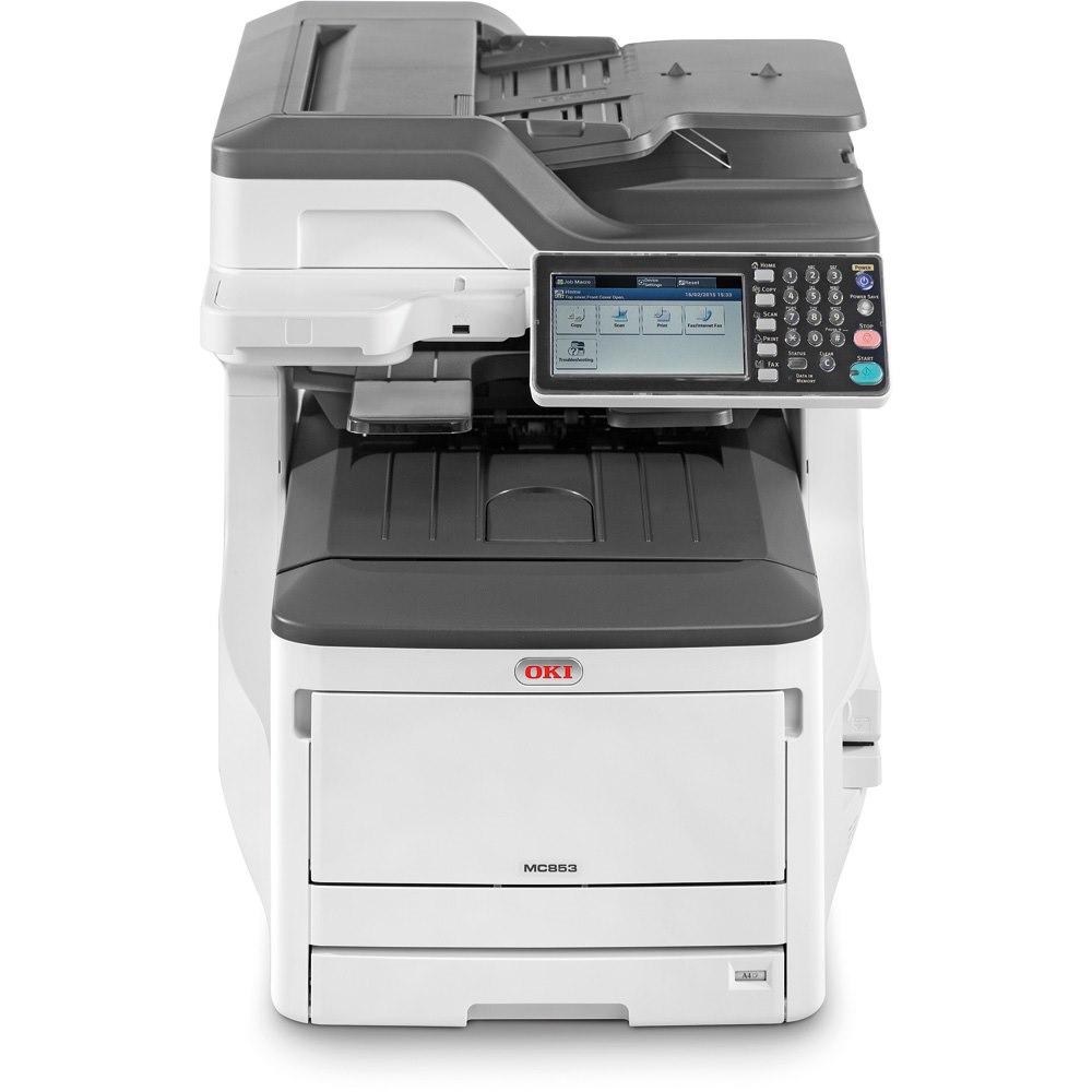 Oki MC853dn Colour A3 23 - 23PPM (A4 Speed) Network Duplex 400 Sheet +Options 4-In-1 Multi-Function Printer- End User Promo Till 30Sep19