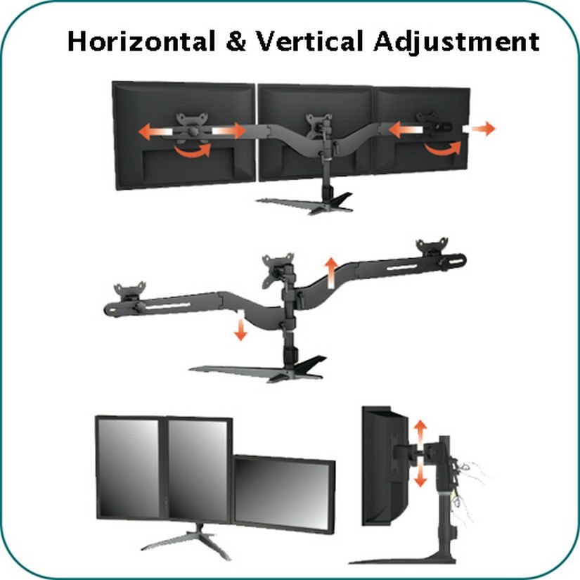 Aavara AV-DS300 Triple 17-24 Inch Monitor Stand