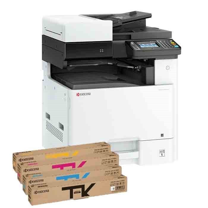 Kyocera M8124cidn A3 Colour 24PPM Print/Copy/Scan MFP - 3YRS WTY CMYK Bundle