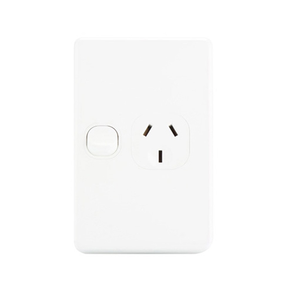 4Cabling 4C | Classic Single Power Point 250V 10A - Vertical
