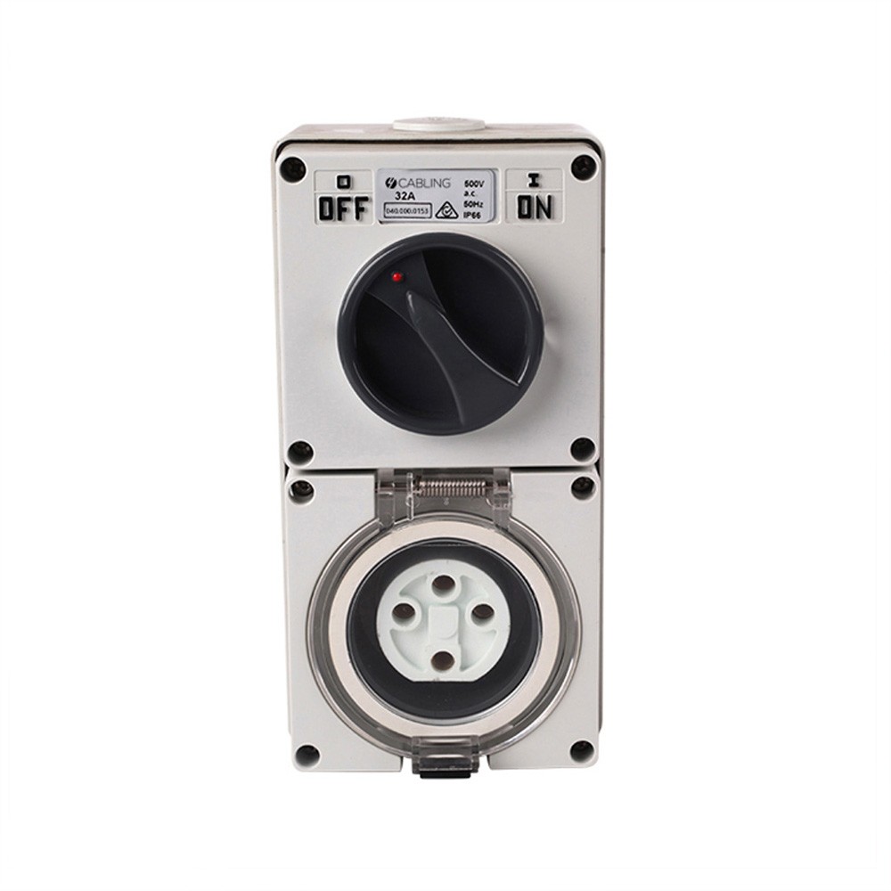 4Cabling 4C | Combination Switch Socket 4Pin Ip66 500V 32A