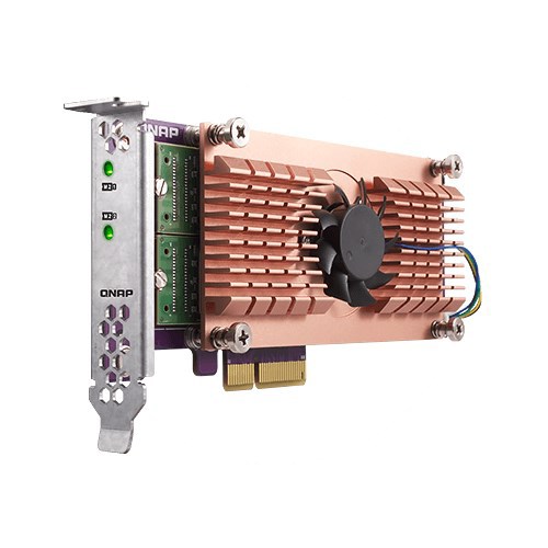 Qnap Dual M.2 22110/2280 Sata SSD Expansion Card Pcie Gen2 X2