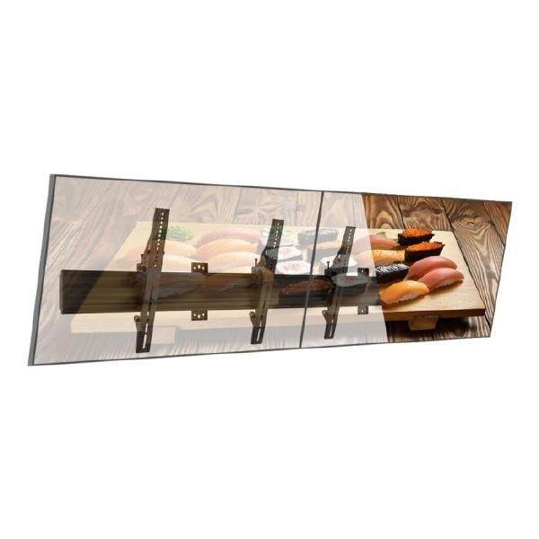 Atdec 2X1 Wall Menu Board Mount (1.75M Rail), Tilting Angle. Max Load Per Display: 50KG