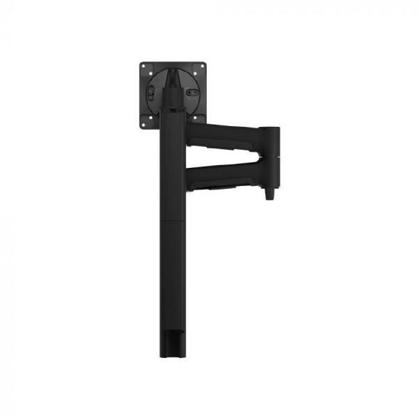 Atdec Awms-4640 Single 460MM Monitor Arm + 400MM Post / 12KG (26.5LB) Flat Screen, 10KG (22LB) Curved Screen + Heavy-Duty F Clamp Desk Fixing, Black