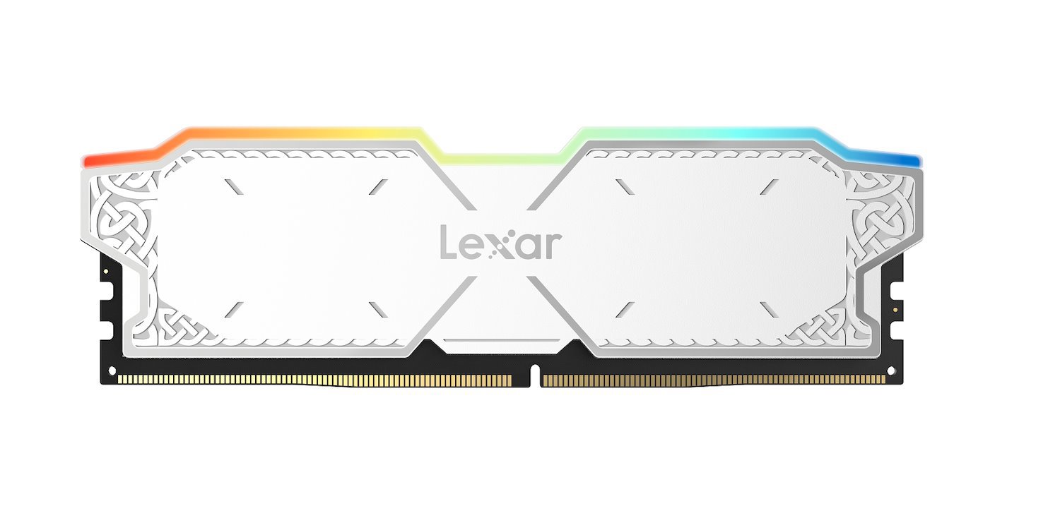 Lexar U-Dimm DDR5 6000 32GB Kit(16Gb*2), CL38, Thor RGB White Dual Pack, Limited Lifetime Warranty