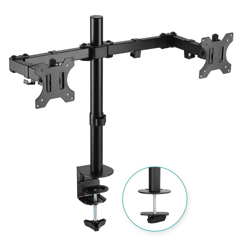 Mbeat® Activiva ErgoLife Dual Monitor Screen Double Joint Monitor Arm Detachable Vesa 360° Rotary Two Mounting Options Net Weight: 4.3KG