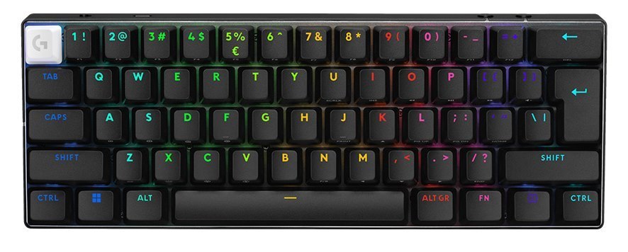 Logitech Pro X 60 Lightspeed Wireless Gaming Keyboard -Black 2.4GHz Lightspeed Bluetooth®, Or Usb Wired Connection 2-Year Warranty