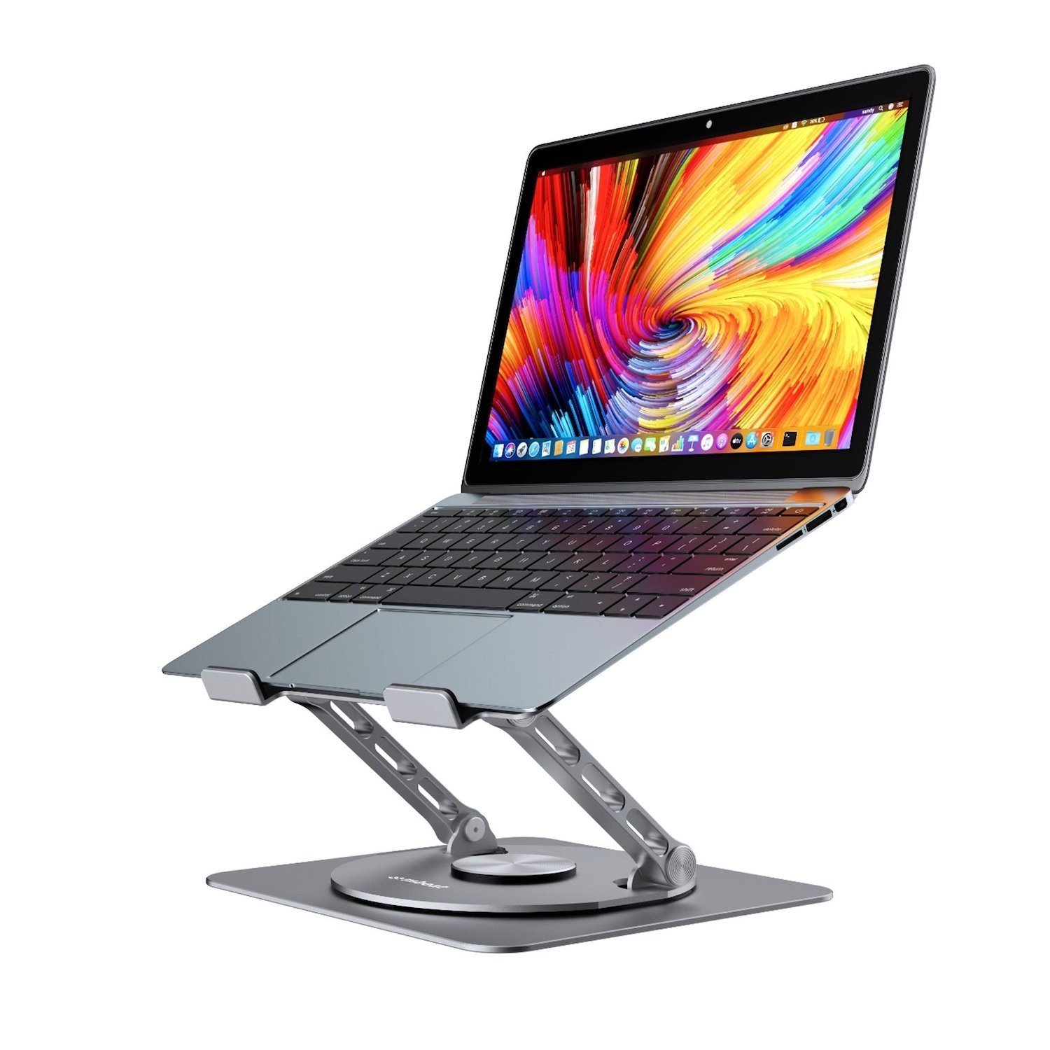 Mbeat Stage S7 Rotating And Height-Adjustable Laptop Stand - Space Grey Material: Aluminium Alloy Package Weight: 1.07KG