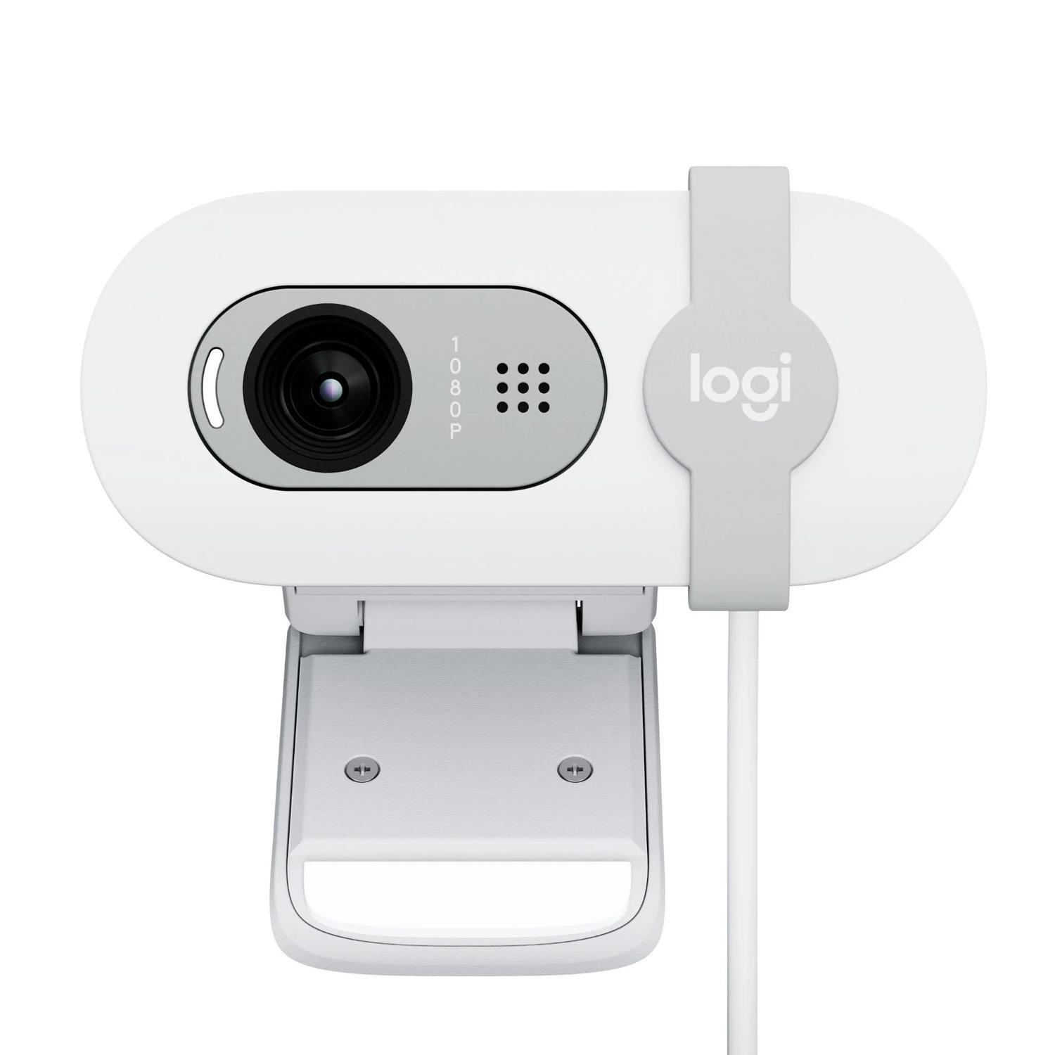 Logitech Brio 100 Full HD 1080P Webcam With Auto-Light Balance, Integrated Privacy Shutter, And Built-In Mic