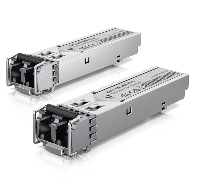 Ubiquiti UFiber SFP Multi-Mode Fiber Module, 1Gbps, 550M Distance, 2-Pack