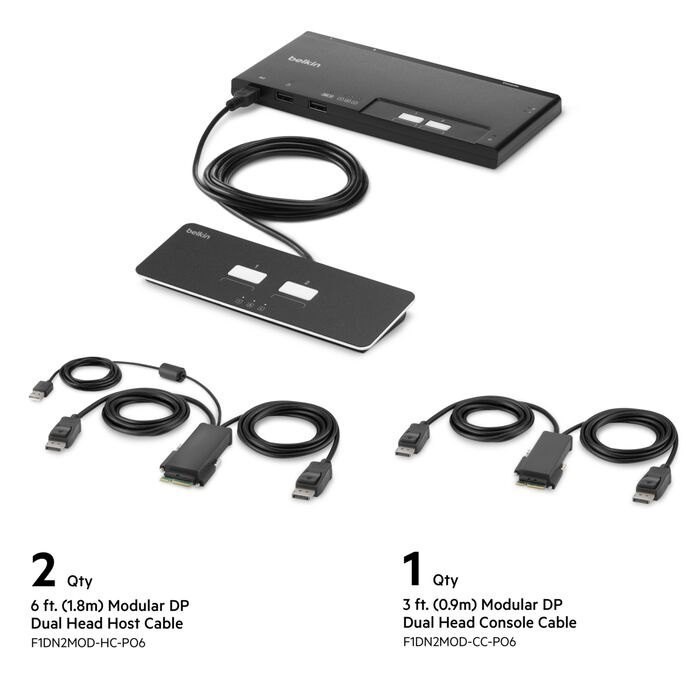 Belkin Secure F1DN202MOD-PP-4 KVM Switchbox - TAA Compliant